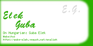 elek guba business card